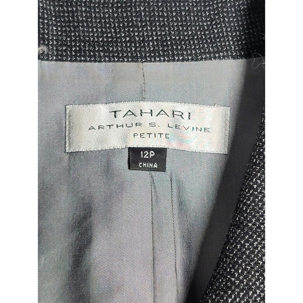 Tahari Womens Size 12P Levine Wool Gray Blazer & Skirt Suit Business - Picture 4 of 10